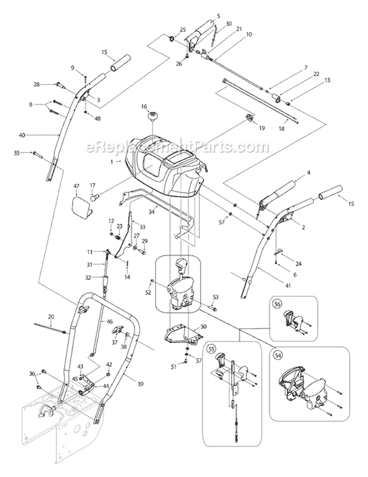 Page D Diagram and Parts List for 31AE6GLF723 2005 Yard Machines Snow Blower